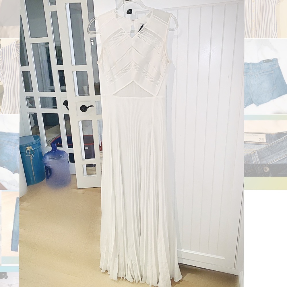 Reiss White Maxi Dress Size 10